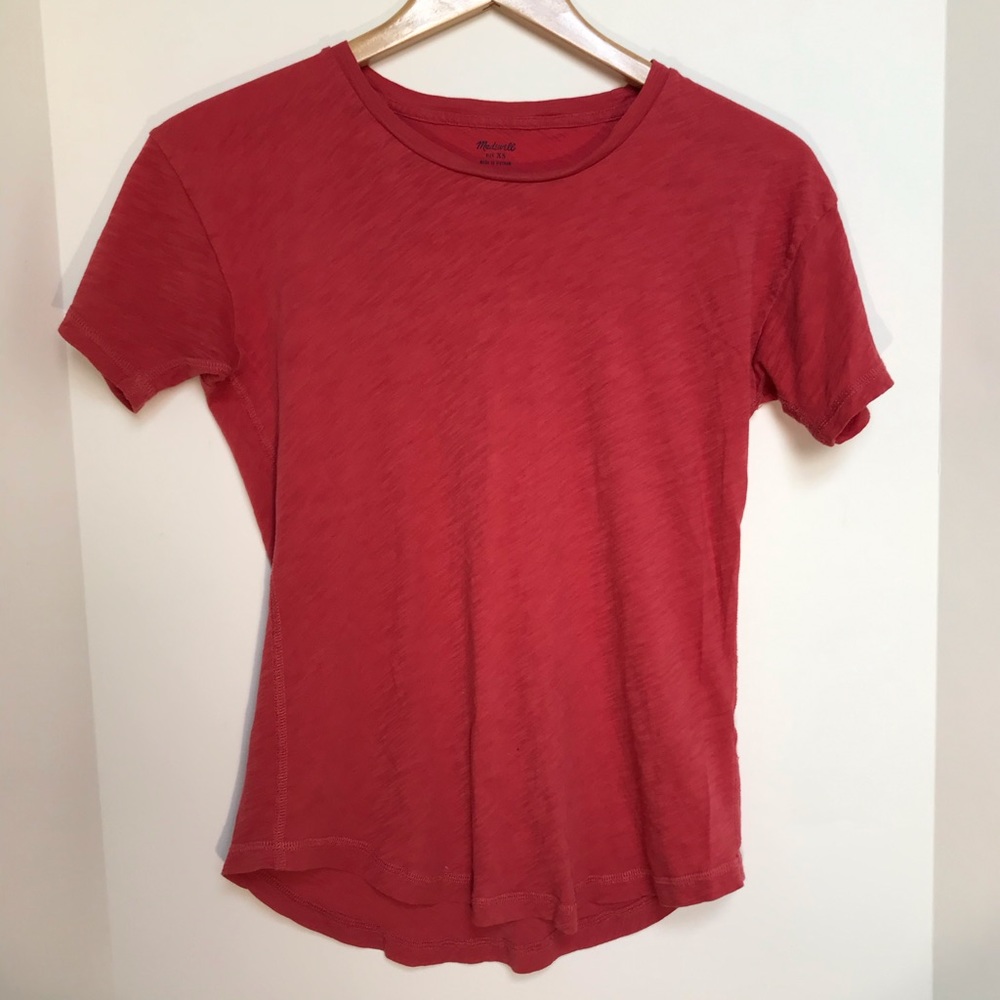 XS madewell short sleeve t shirt red